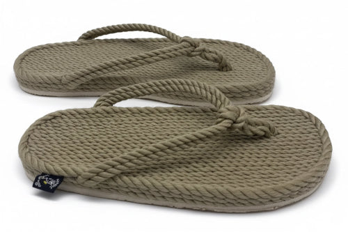 Drifter Thong-Style Sandals with Sole – Camel handmade rope sandals by Nomadic State of Mind