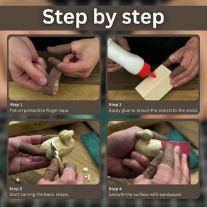 Duck Carving Kit - Complete Starter Whittling Kit for Beginners, Adults, Teens, and Kids