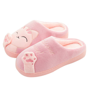 Cute Plush Cat Slippers for Winter Home Wear by The Mississippi Mermaid Mercantile - view 15