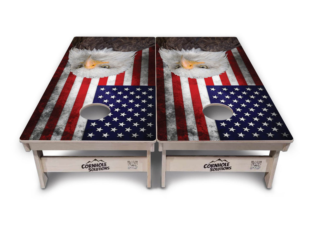 Eagle USA Flag Cornhole Boards – Tournament Series