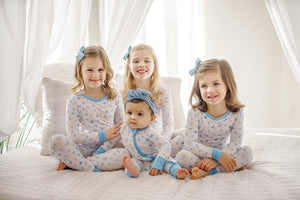 Ditsy Blue Floral | Two-Piece Pajama Set by Boosh Baby image 8
