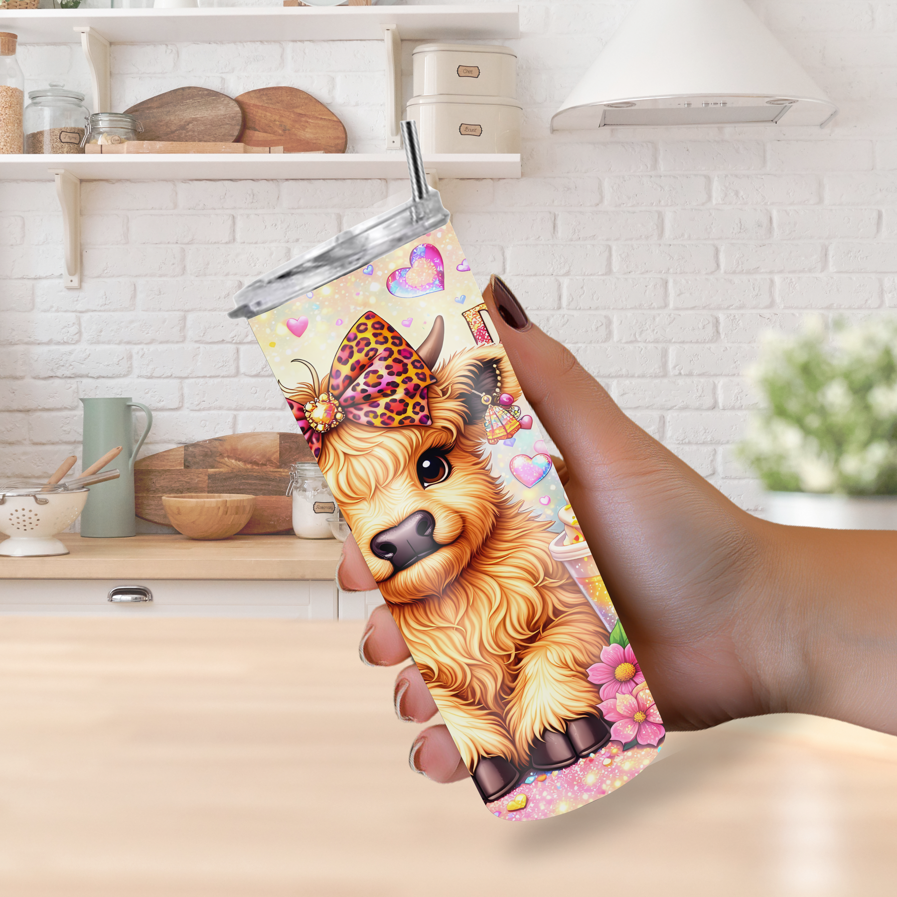 "Cute Disaster All Class & Sass" 20oz Cow Tumbler
