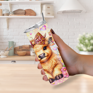"Cute Disaster All Class & Sass" 20oz Cow Tumbler