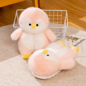 Fuzzy Penguin Plush Slippers — Cute Soft Furry Indoor House Shoes by The Mississippi Mermaid Mercantile - view 5