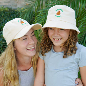 Additional view of Don't Worry, Be Capy embroidered bucket hat for kids and adults