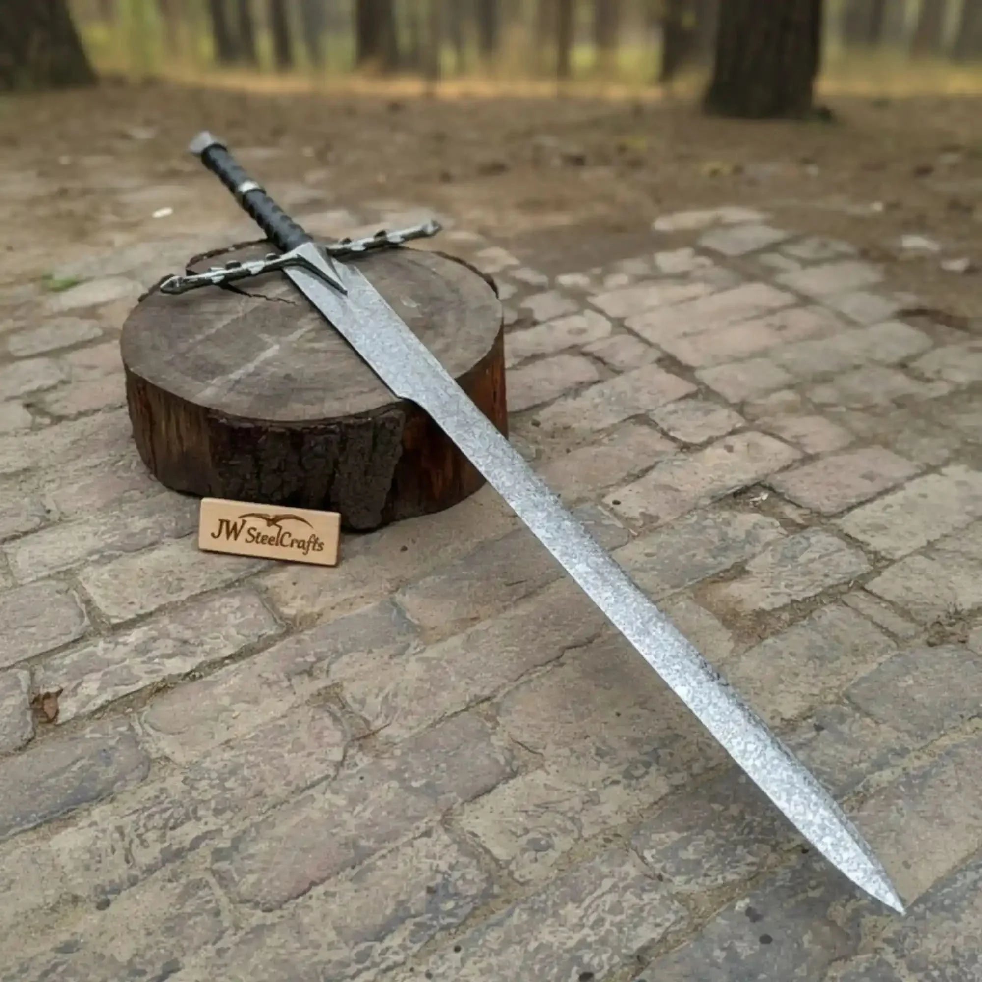 Thornguard Handmade Dark Fantasy Greatsword | Thorn Spike Carbon Steel by JW SteelCrafts, Southern lifestyle apparel main product photo