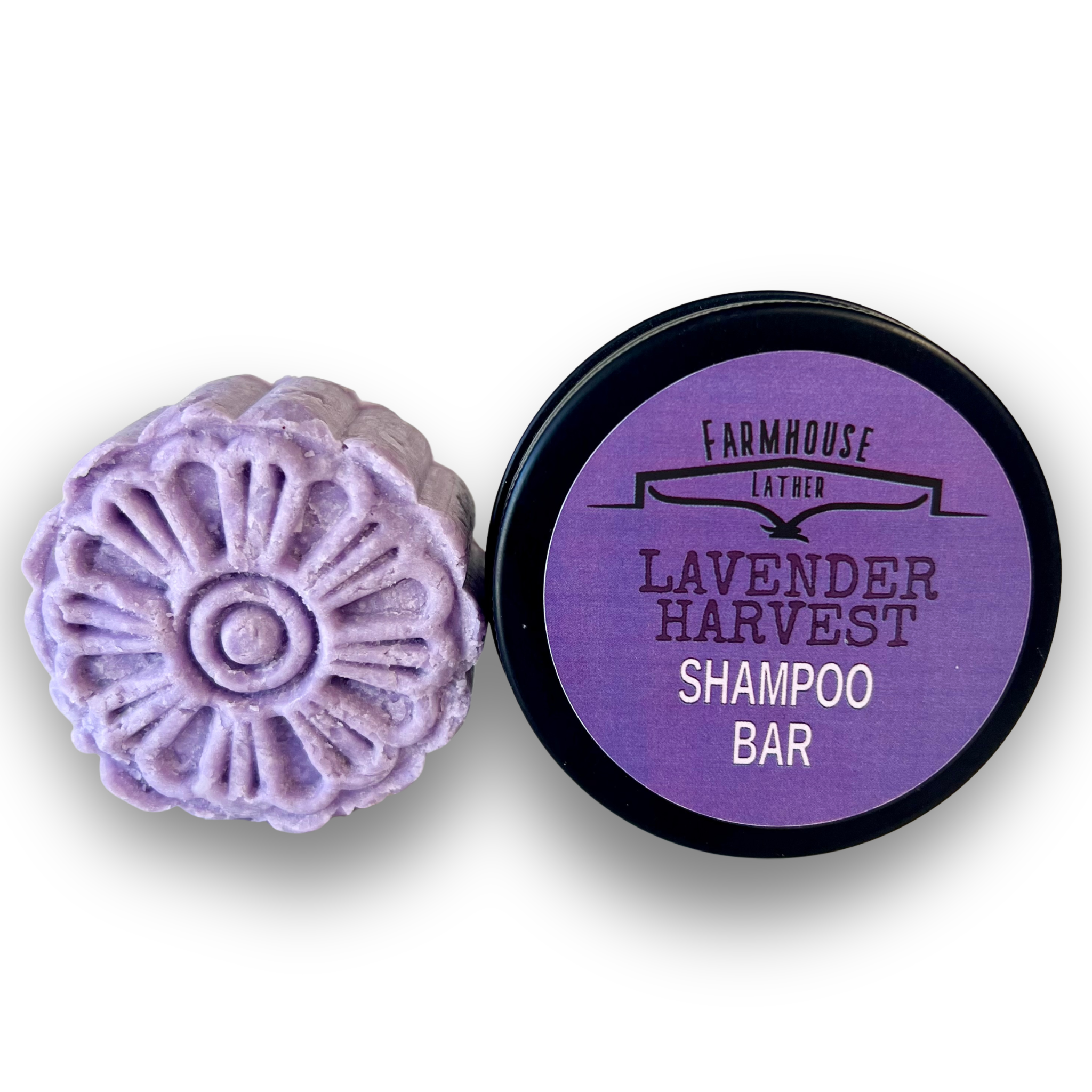 Farmhouse Lather lavender shampoo bar