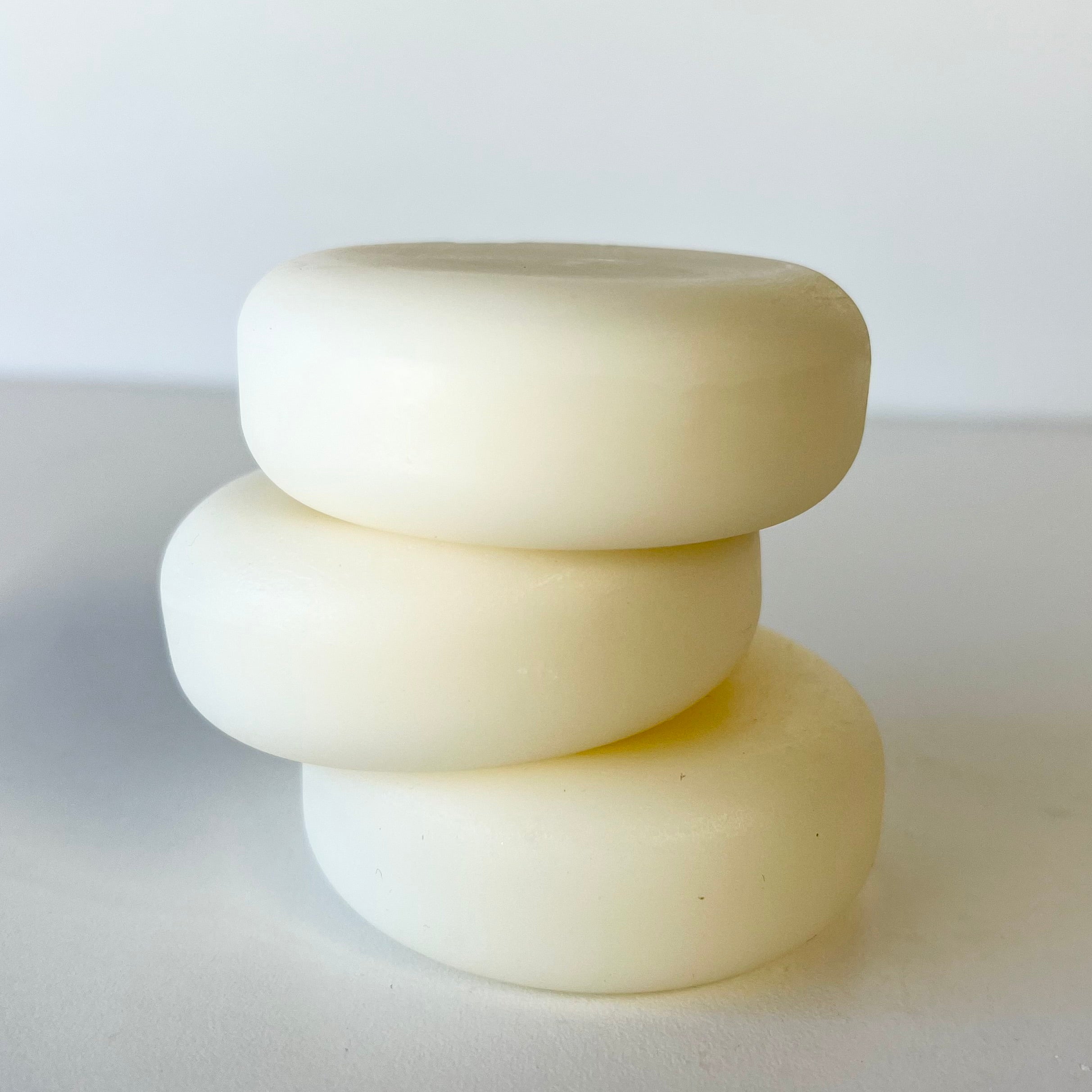 Nakey unscented conditioner bar by Farmhouse Lather for smooth soft plastic free hair care