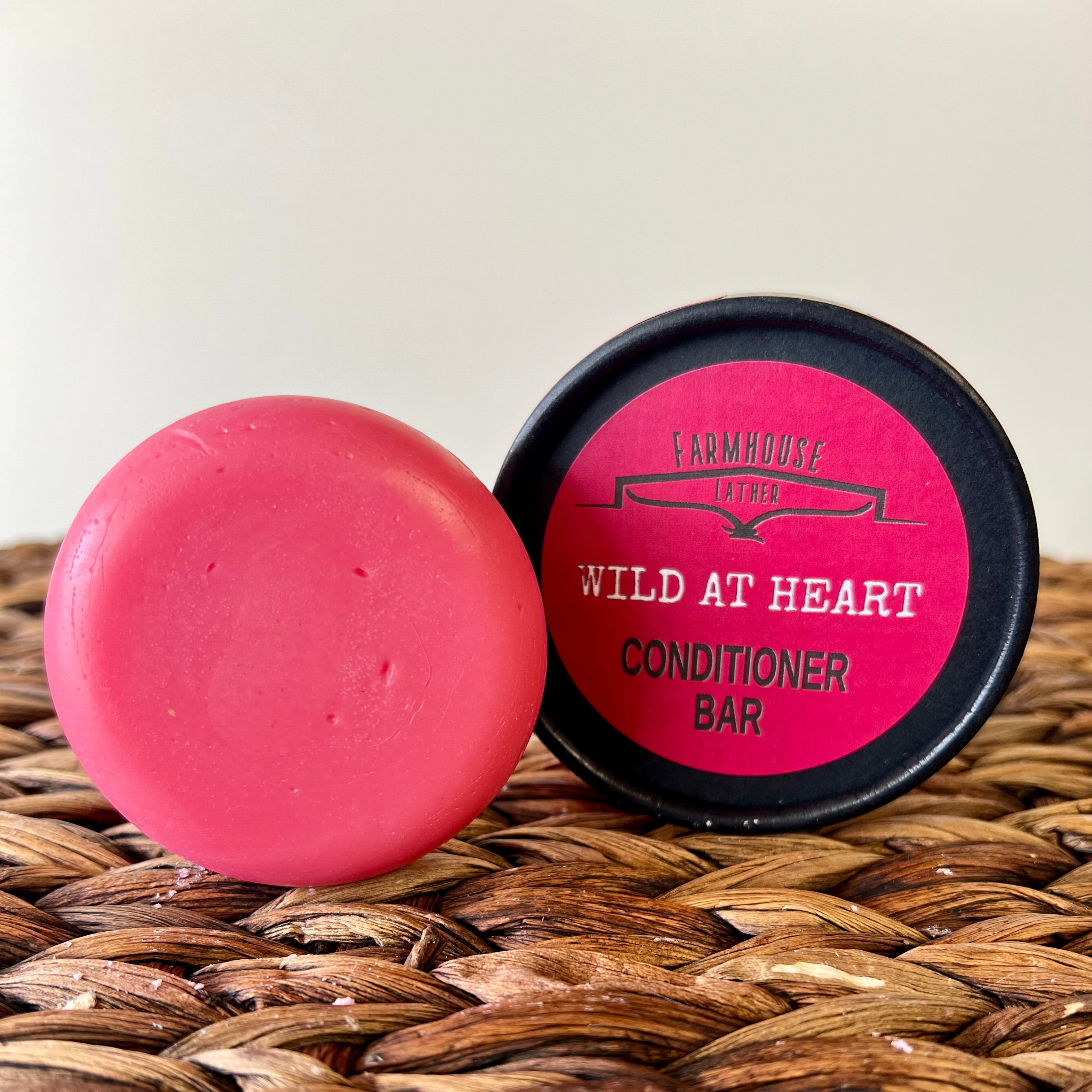 Farmhouse Lather Wild conditioner bar for bottle free hair hydration