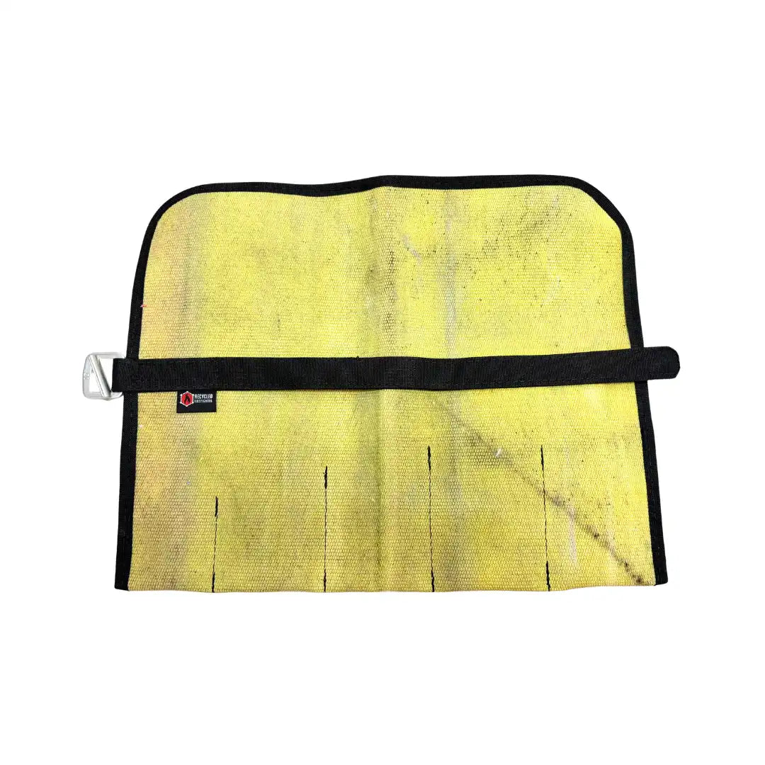 Fire Hose Tool Roll by Recycled Firefighter, handmade leather goods detail photo 16
