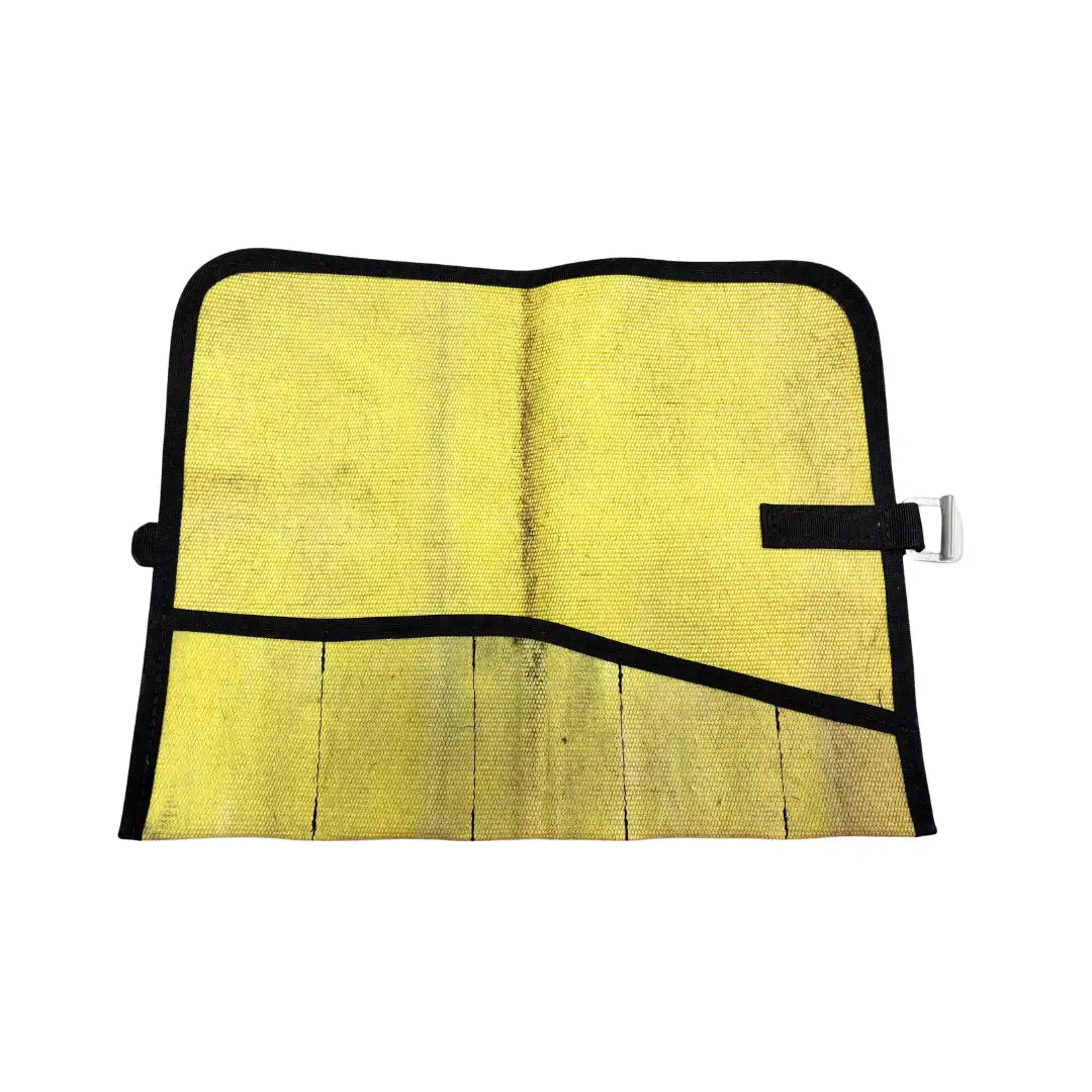 Fire Hose Tool Roll by Recycled Firefighter, handmade leather goods detail photo 17