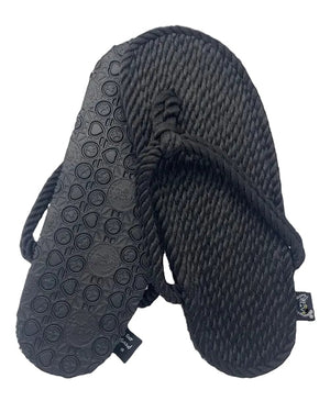 Drifter Thong-Style Sandals with Sole – Black handmade rope sandals by Nomadic State of Mind, view 3