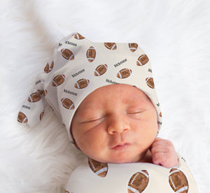 Personalized Football Baby Hat, Bow Hat or Headband by AGreatBaby — view 1 of 4