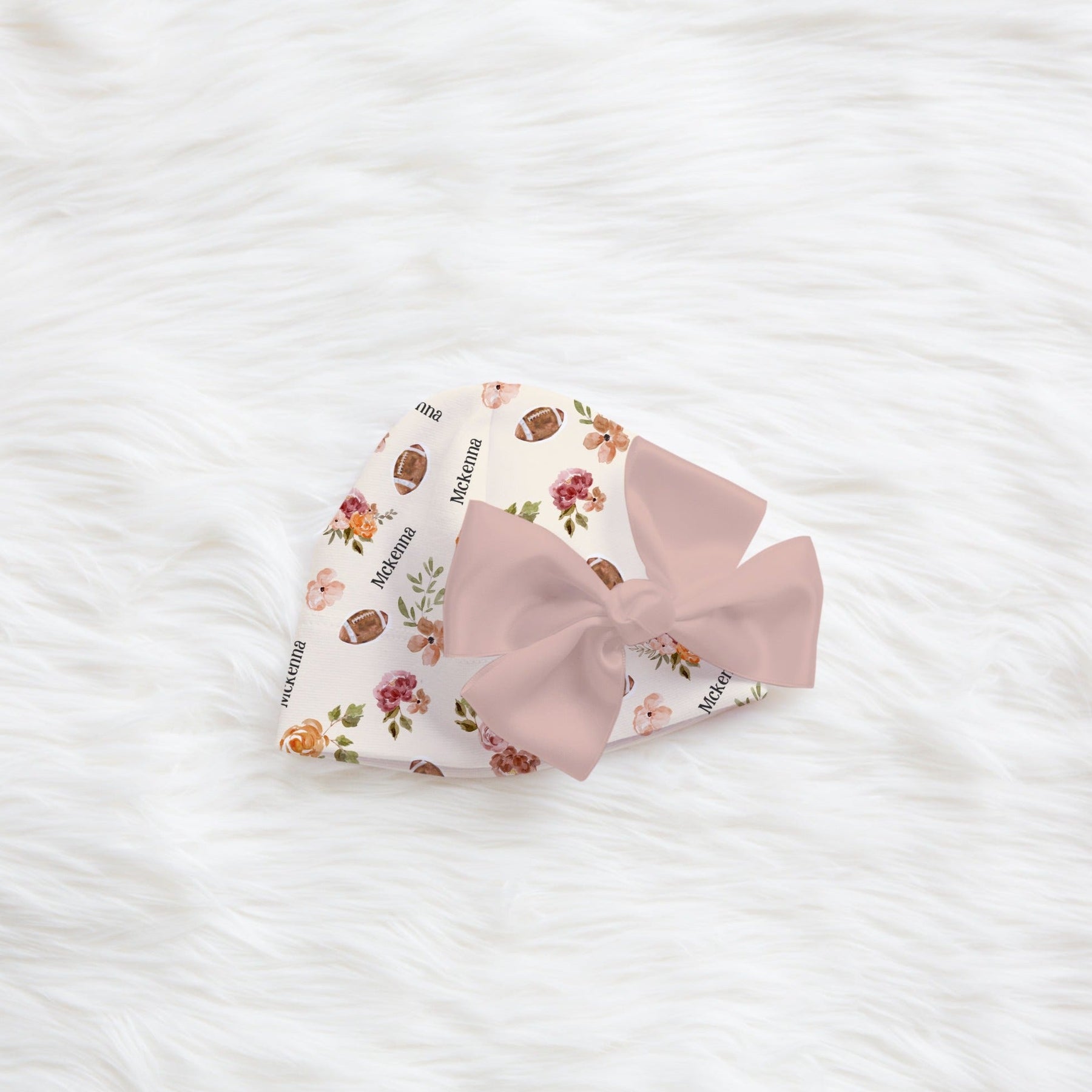 Personalized Football Baby Hat, Bow Hat or Headband by AGreatBaby — view 4 of 4