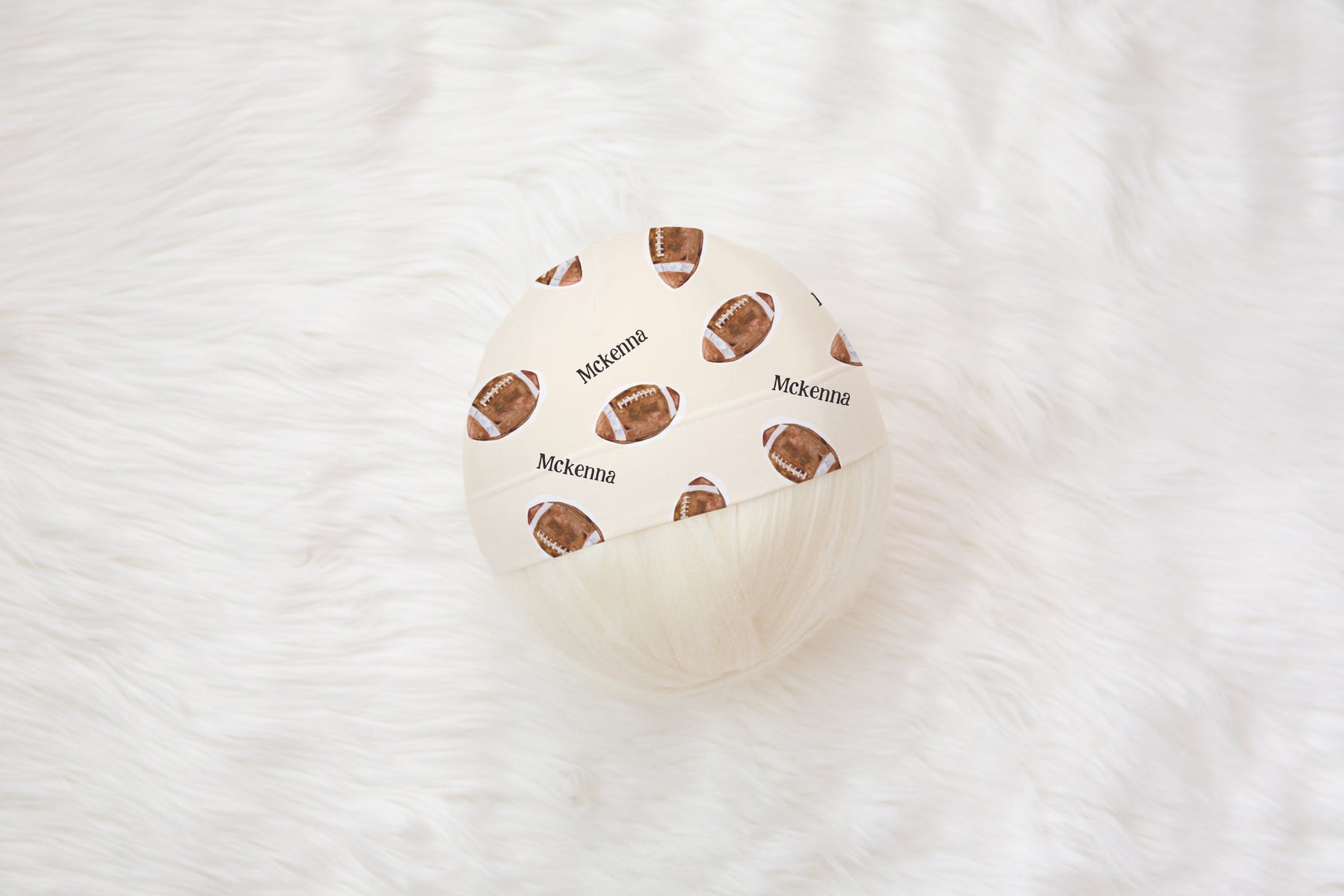 Personalized Football Baby Hat, Bow Hat or Headband by AGreatBaby — view 2 of 4