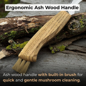 Forged Mushroom Knife with Brush, 6.5 cm (2.56 inches)