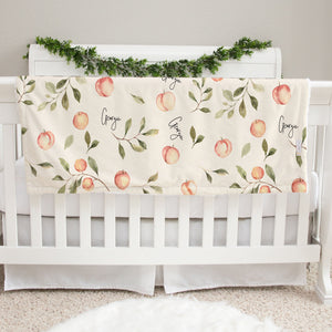 Georgia Peach Personalized Minky Baby Blanket by AGreatBaby — view 2 of 6