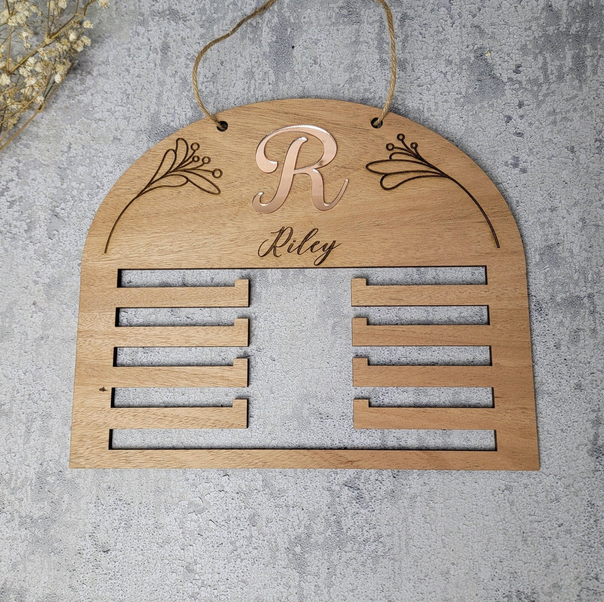 Girls Medal Display Sign detail view by EverLee Creations