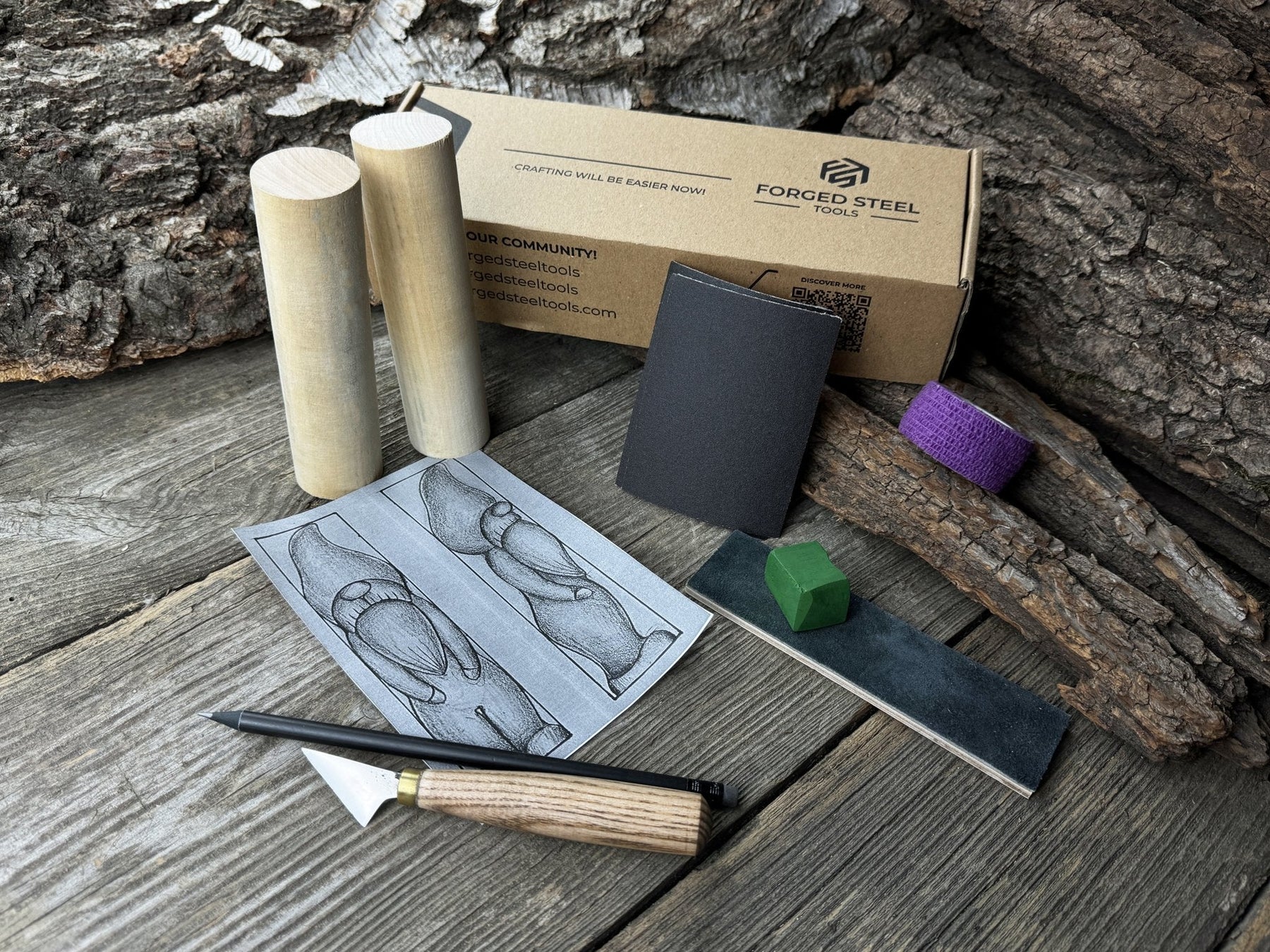 Gnome Carving Kit - Complete Starter Whittling Kit for Beginners, Adults, Teens, and Kids