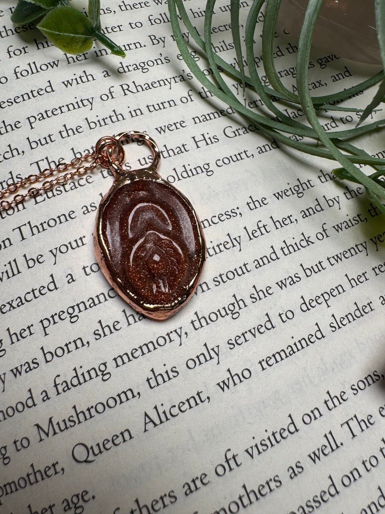 Goldstone Yoni Necklace