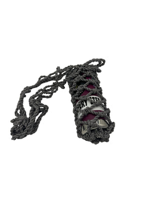Woven Rope Bottle Holder handwoven rope bottle holder by Nomadic State of Mind, view 7