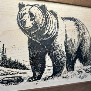 Grizzly Bear Gun Concealment Furniture - Handcrafted Hidden Gun Storage Wall Decor - Hidden Safe Furniture with Magnetic Lock for Quick Access - Made in USA