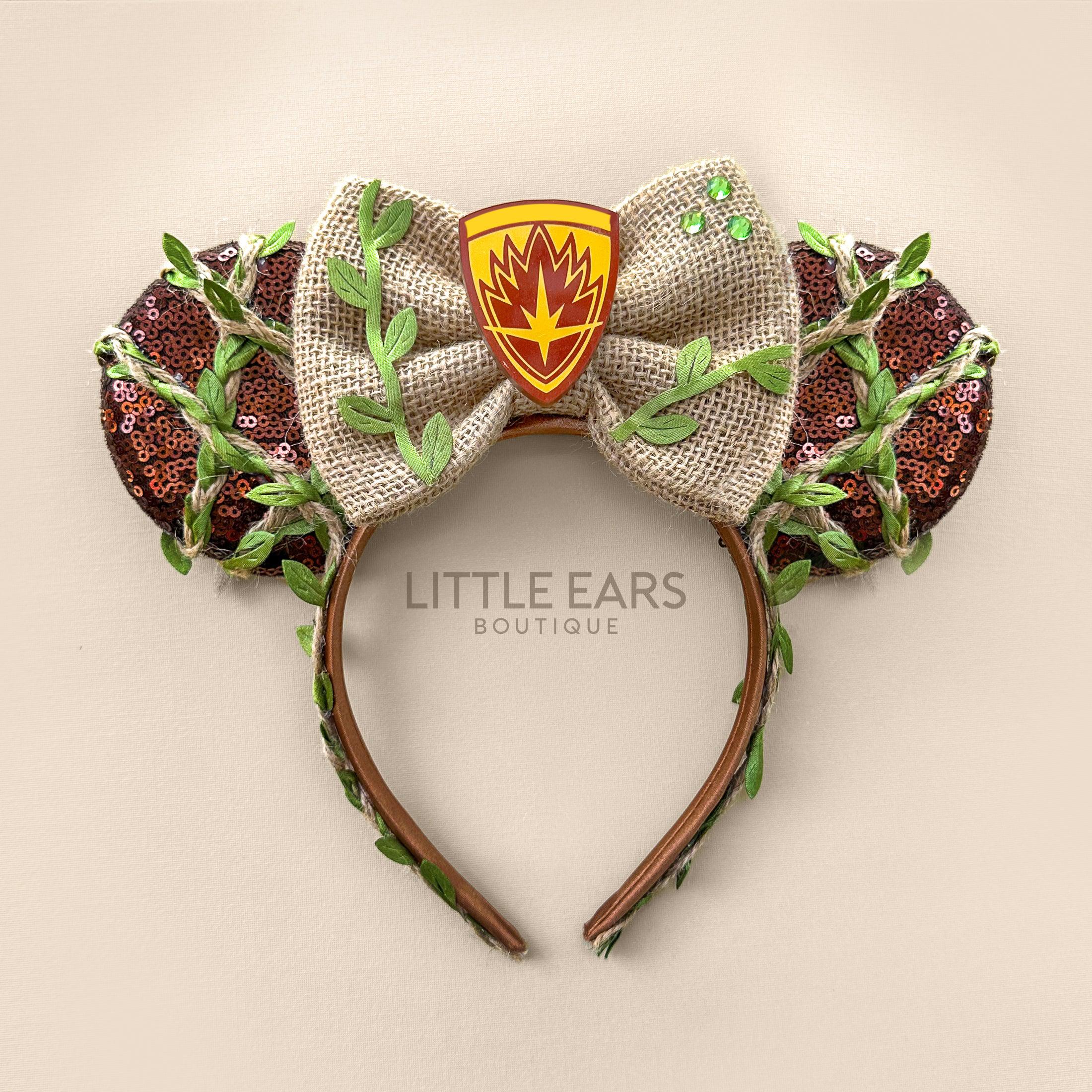 Groot inspired handmade theme park ears by Little Ears Boutique