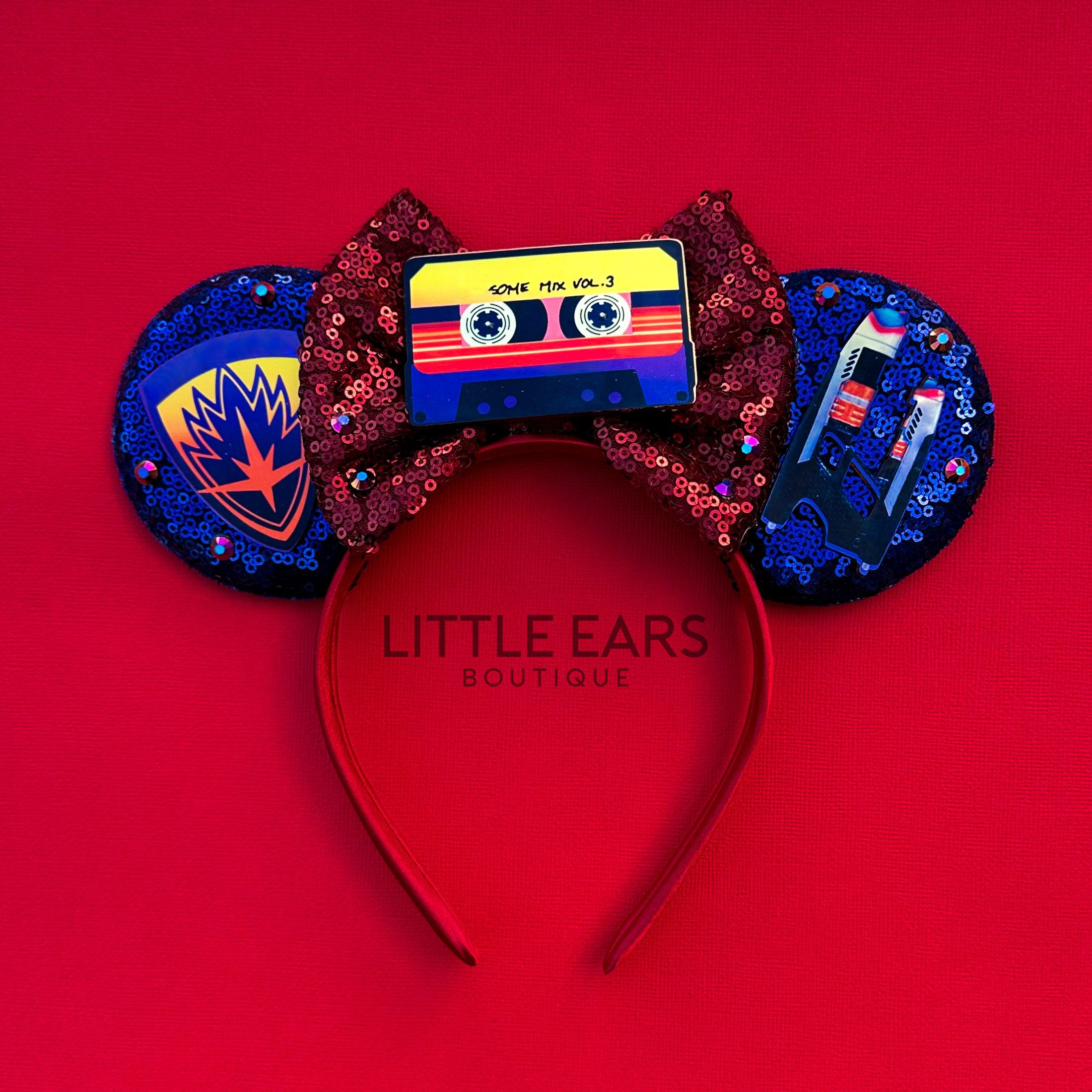 Guardians Galaxy inspired handmade theme park ears by Little Ears Boutique