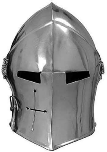 Halloween Medieval Barbuta Helmet Knights Templar Crusader Armor Helmet (Steel) by JW SteelCrafts, Southern lifestyle apparel detail photo 2