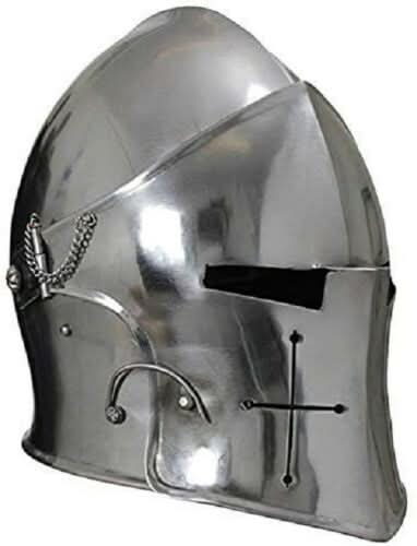 Halloween Medieval Barbuta Helmet Knights Templar Crusader Armor Helmet (Steel) by JW SteelCrafts, Southern lifestyle apparel main product photo