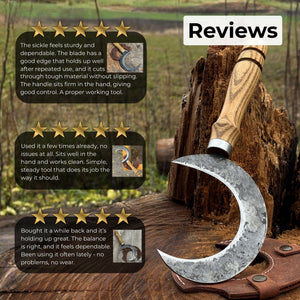Hand-Forged Athame Ritual Witch Sickle, ⌀ 13 cm (5.12 inches)