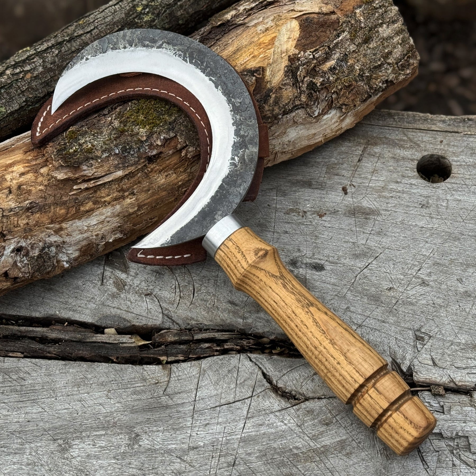 Hand-Forged Athame Ritual Witch Sickle, ⌀ 13 cm (5.12 inches)