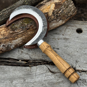Hand-Forged Athame Ritual Witch Sickle, ⌀ 13 cm (5.12 inches)