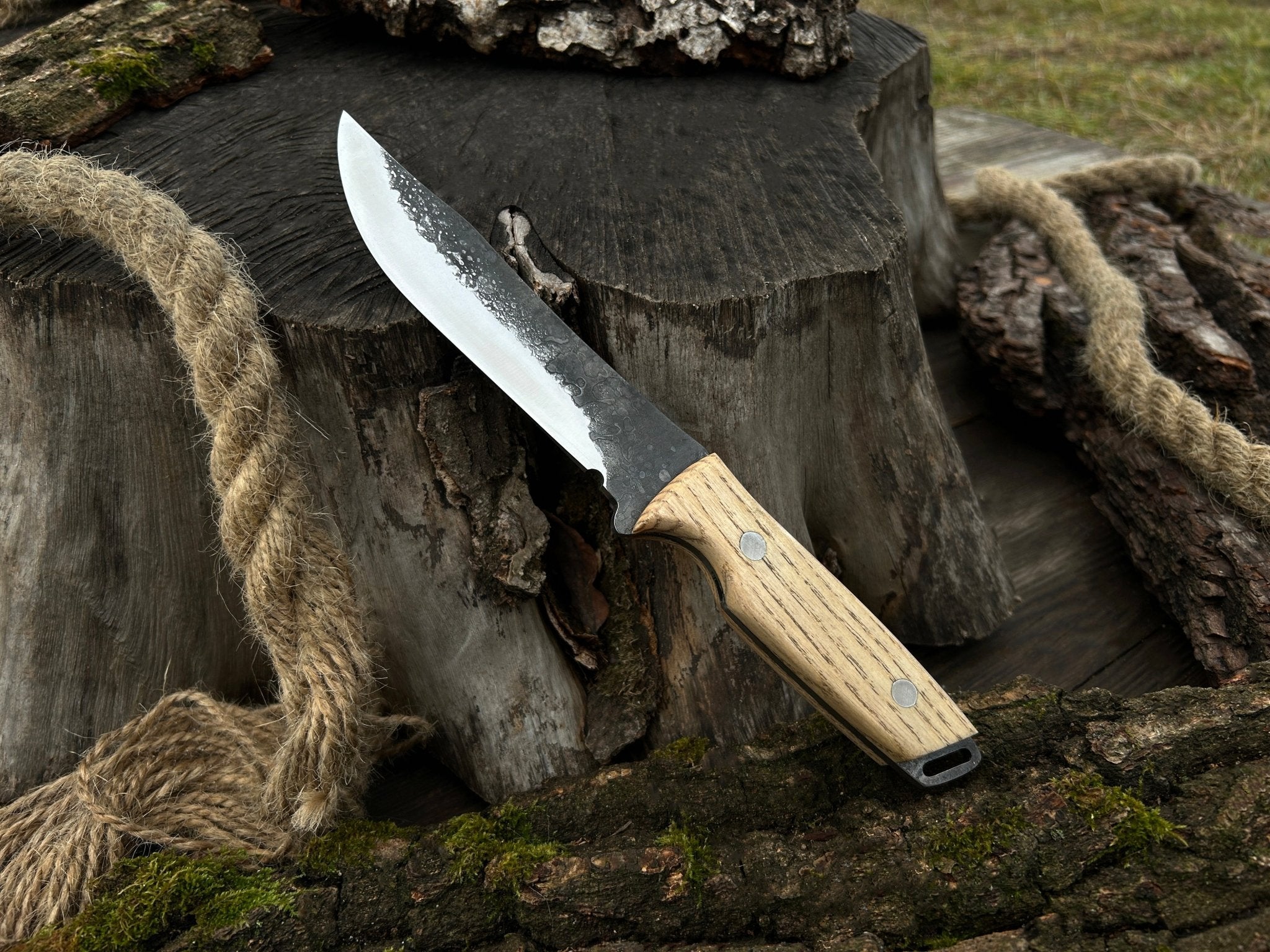 Hand-Forged Bushcraft Knife, 12 cm (4.72 inches)