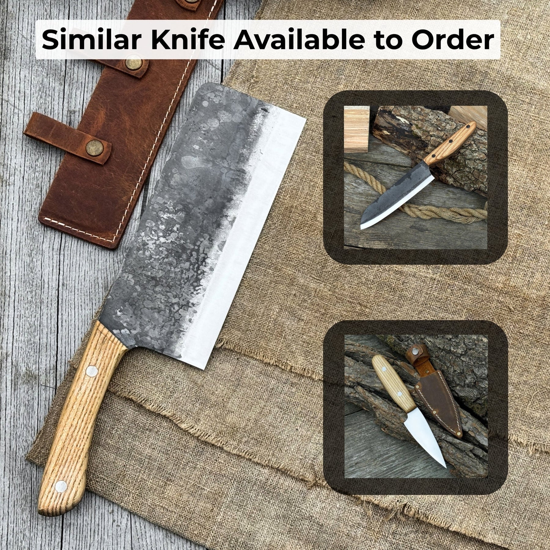 Hand-Forged Bushcraft Knife, 20.5 cm (8.07 inches)