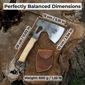 Hand-Forged Camping (Chopping) Axe, 0.6 kg (1.32 Ibs)