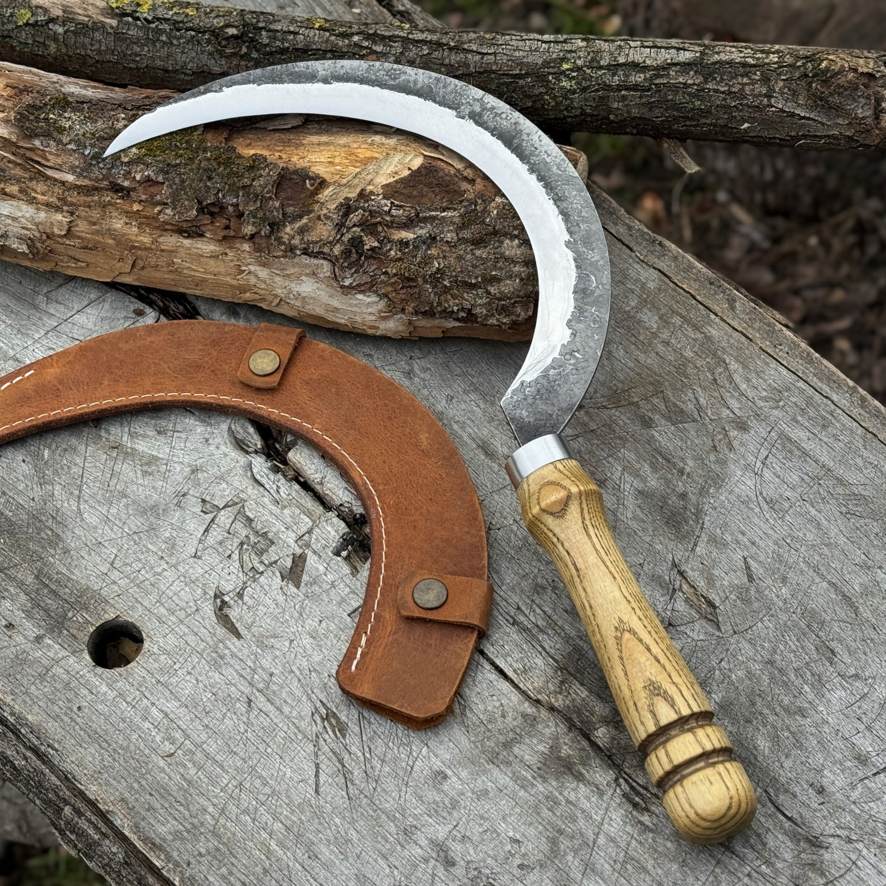 Hand-Forged Large Sickle, ⌀19 cm (7.5 inches)