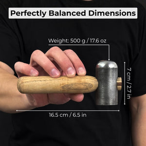 Hand-Forged Leather Hammer, 500 g (17.6 oz)