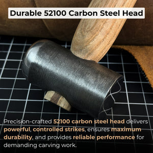 Hand-Forged Leather Hammer, 500 g (17.6 oz)