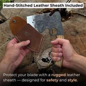 Hand-Forged Small Camping Axe with Curved Handle, 0.52 kg (1.15 Ibs)
