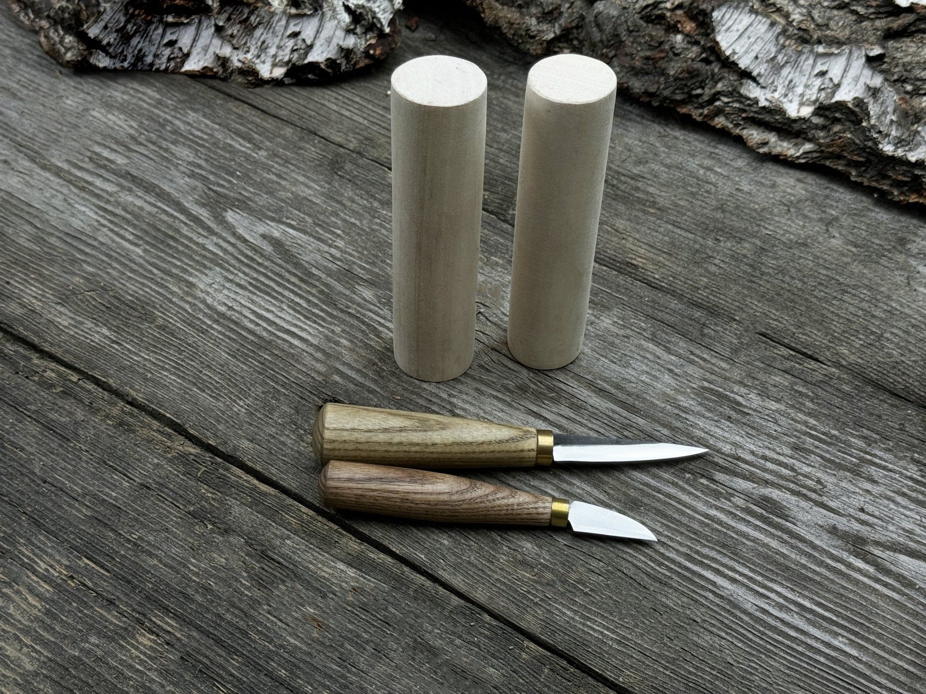 Hand-Forged Wood Carving Tool Set with Wooden Blanks WS9