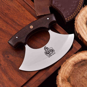 Handcrafted Ulu Chopper Knife – Wenge Wood Handle | Stainless Steel Blade | JW SteelCrafts