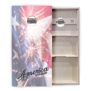Complete Tournament Cornhole Bundle - Boards, Bags & Carrying Case - America 1776-2026 "Limited Edition"
