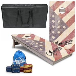Complete Tournament Cornhole Bundle - Boards, Bags & Carrying Case - America 1776-2026 "Limited Edition"