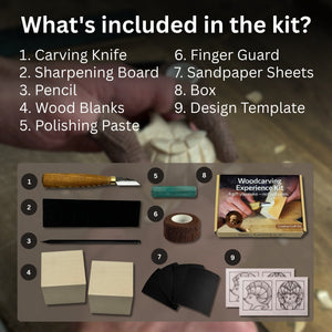 Hedgehog Carving Kit - Complete Starter Whittling Kit for Beginners, Adults, Teens, and Kids