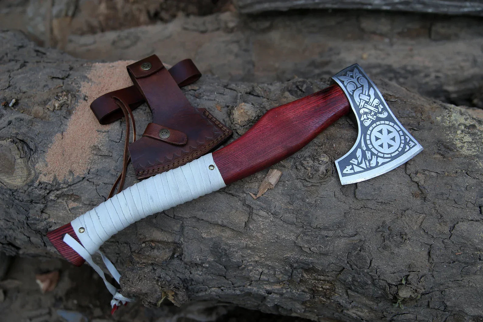 Custom Gift Viking Axe, Hatchet, Etched Blade Viking Axe With Ash Wood, Viking Bearded Axe, Battle Axe, Best Gift item, Father Day Gift, Birthday Gift, Wedding Gift item