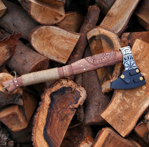 Custom Gift Viking Axe, Hatchet, Hand Forged Carbon Steel Viking Axe With Ash Wood Shaft, Viking Bearded Axe, Battle Axe, Best Gift