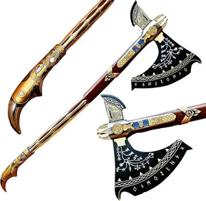 God of War Leviathan axe 39", Handmade Leviathan Axe Replica, Kratos Axe, Leviathan axe, Kratos Cosplay, Gift for him, Gift for men