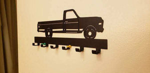Chevy CST10 Keychain Rack – Steel Wall Mounted Classic Truck Organizer detail view by Martin Metalwork LLC