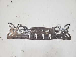 Dodge 30" SRT Scat Pack Towel, Coat, and Hat Rack – Steel Wall Organizer